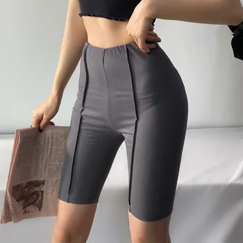 2021 Noua Moda Femei, Haine Solid Elastic de Înaltă talie pantaloni Scurți