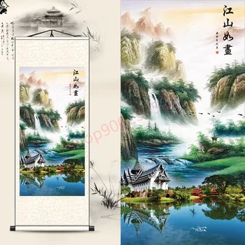 (personalizate) Peisaj pictura, pictura Chineză de avere mare, camera de zi de decorare, geomantic scroll agățat pictura