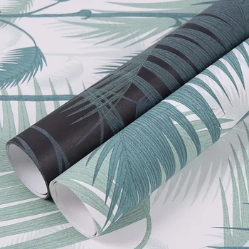 100x53cm Florale de Pădure, Plante Naturale, Non-țesute de Hârtie de Perete Verde Jungle Tropicale Frunze de Palmieri Pădure Tapet Decor