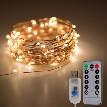 10M USB LED Lumini Șir 8 Modul de Sârmă de Cupru Șir Ghirlanda Zână Lumina pentru Interior Nuntă în aer liber de Crăciun, de Anul Nou Decorare