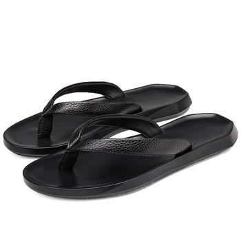 Fashion din piele Barbati flip-flops în aer liber rezistent la apa de Plajă, sandale de Vara Barbati Papuci Zapatos De Hombre plus dimensiune 37-45