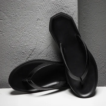 Fashion din piele Barbati flip-flops în aer liber rezistent la apa de Plajă, sandale de Vara Barbati Papuci Zapatos De Hombre plus dimensiune 37-45
