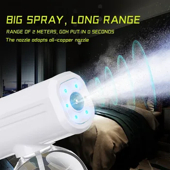 800ml Lumină Albastră Nano Aburi Arma Pulverizarea de Insecticid Dezinfecție-Pistol pulverizator Wireless Nano Amestecat cu Vapori de Nano Mașină de Pulverizare 2021