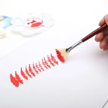 Dainayw 9 Fan Peri Albi Mâner Lung Pensule pen Artist Profesionist Ulei Pictura Acrilic Set Perie Pictura
