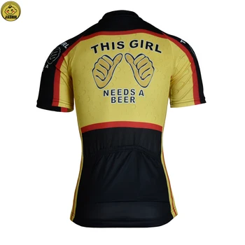 Femei 2017 Fata de Bere clasică JIASHUO BIKE RACE PRO Echipa de Ciclism Jersey Respirație Personalizate