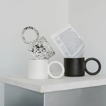 Creative Mare Rotund Maner Ceramica Cani Cana de Cafea Ceai Lapte birou Cupe Drinkware cel Mai bun Cadou de ziua de nastere