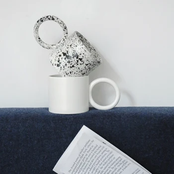 Creative Mare Rotund Maner Ceramica Cani Cana de Cafea Ceai Lapte birou Cupe Drinkware cel Mai bun Cadou de ziua de nastere