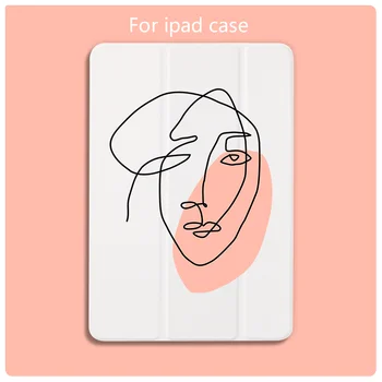 Pentru iPad Air 2 Caz Pictură Abstractă Pentru iPad Pro 11 2020 Tableta Caz, Auto Sleep Wake Pentru iPad Mini 5 PU Proteja Capacul