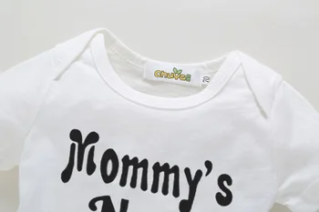 Sugar Baby Boy Haine 2019 Vara lui Mami Om Nou Scrisoare de Imprimare Body+Pantaloni+Bentita 3PCS Seturi de Prunc Nou-născut Îmbrăcăminte Tinuta