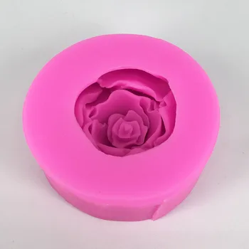 Flexibil DIY Lumânare Meserii Forme Ușor Unmold 3D Rose Floare Minge în Formă de Manual de Silicon de Săpun Și Lumânări Mucegai