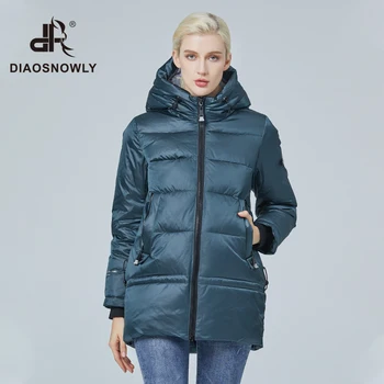Diaosnowly 2020 pentru Femei haina de iarna scurt femeie de moda geci de iarna pentru Femei jachetă cu glugă haine de iarna femei