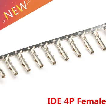 300pcs/lot mare 4P 4D Cupru Sertizare Terminale Pentru 5,08 mm IDE HDD de Alimentare conector de sex masculin KF50800-PT