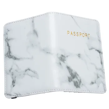 Moale marmură Albă din Piele pu Capac Pașaport de Călătorie cu bandaj de Geantă Pașaport Caz Portofel de Licență Titularul Cardului de Credit