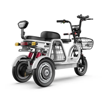 Trei-volan electric cu bicicleta 12 inch biciclete electrice litiu 48V400W biciclete electrice părinte-copil ebike multi-culoare opțional