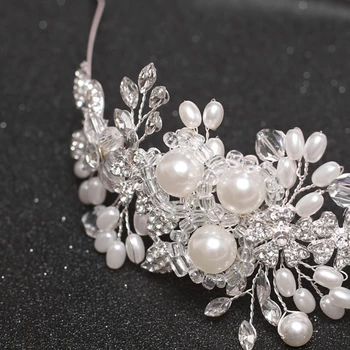 Florale Bentita Mireasa Nunta Handmade Perle Bijuterii Femei Bal Decorare de Cadouri Bastoane Ac de păr pentru Femei
