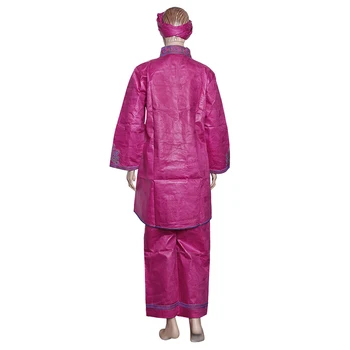 MD halat africaine tradițională broderie bazin riche femei plus dimensiune îmbrăcăminte de top gâfâi costum cu maneci lungi din africa dashiki tricou