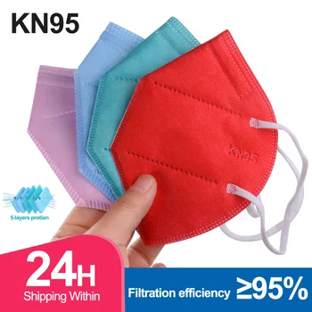KN95 Masca Colores CE Măști cu Filtru FFP2 5 Straturi de Filtrare de Protecție de Igienă Fata Masca gura Mascarillas fp2 Masque FPP2