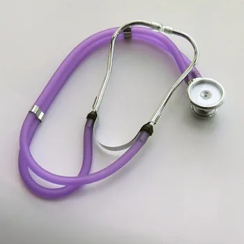 1buc Profesionale Stetoscop Dual-a condus Medicale Clinice Pacientul Verifica Auscultatie Dispozitiv Pentru Îngrijirea Sănătății Transparent Violet