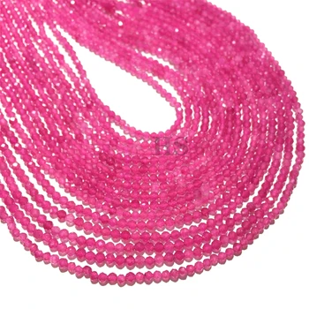 Fațete de 2MM de culoare Roz Jades Piatra Naturala Rotund Margele Vrac Pietre Semi-Pretioase Pentru Bijuterii DIY Brățară Colier de Design