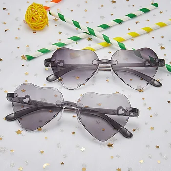 KILIG Copii ochelari de Soare în Formă de Inimă Fete de Brand Designer de Moda fără ramă DRAGOSTE Ocean Limpede Lentile de Ochelari de Soare Oculos UV400