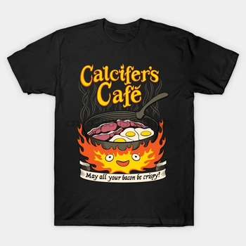 Barbati Tricou Calcifers Cafe Urlete În Mișcare Castel Tricou Femei T-Shirt, Tricouri Top