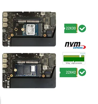 Unitati solid state M. 2 NVMe Cheie M 2230/2242 Tip Adaptor Card pentru Apple Macbook A1708 Model