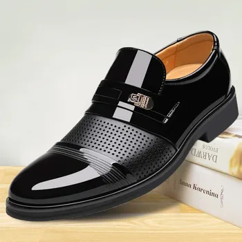 2019 Noi din Piele Barbati Pantofi Rochie Handmade Birou de Afaceri de Nunta Albastru Negru Dantelă de Lux Oficiale Oxfords Barbati Pantofi italiană