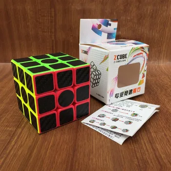 3x3x3 Fibra de Carbon Autocolant Viteza Cuburi Magice Puzzle Jucării pentru Copii Copii Cadou Jucărie de Tineret Adult Instruire Profesională Cub