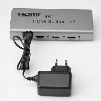 4K HDMI Splitter 1X2 1080P HDMI Switch Separator cu EDID RS232 pentru PS4 Xbox DVD Laptop PC Dual TV HDTV Monitor Proiector