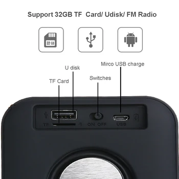 T5 Wireless Puternic Difuzor Bluetooth Portabil Coloana Difuzor Mini Bluetooth 4.2 în aer liber, Coloana Soundbox cu TF card radio FM