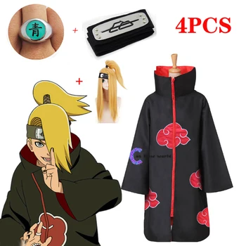 2021 Noua Moda Naruto Anime Cosplay Costum Pelerina Akatsuki Naruto Deidara Costum Cape Anime Cosplay Costum S-XXL