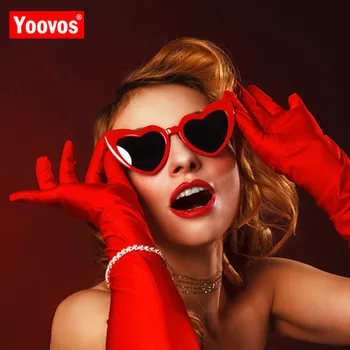 Yoovos 2021 Clasic Culori Bomboane Ochelari De Soare Femei Vintage De Lux Inima Ochelari De Soare Din Plastic Retro În Aer Liber Oculos Gafas De Sol