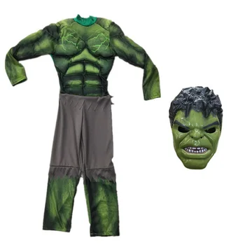 Copii de Craciun Cadouri de Ziua de nastere Hulk Cosplay Musculare Costume, inclusiv Masti Halloween pentru Copii Costume cu mănuși