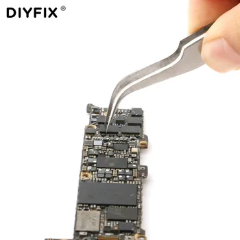 DIYFIX 6Pcs/Set de Precizie din Oțel Inoxidabil Electronice Pensete Kit Anti-alunecare, Anti-static, Cules de Forceps Telefon Instrumente de Reparații Set