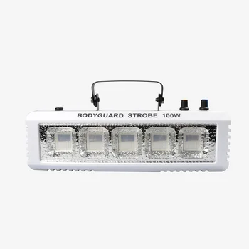 Carcasa de plastic cu LED 100W lumina strobe suport alb și culoare RGB cu control de sunet pentru dj disco petrecere de nunta LED flash de lumină