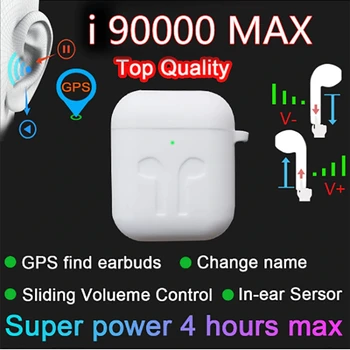 Original i90000 MAX TWS wireless Bluetooth 5.0 Cască setul cu cască fără fir 8D Slide control al volumului PK i5000 i90000 Pro TWS 1:1