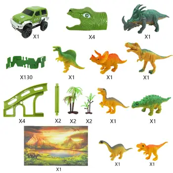 Dinozaur piesa electrica jeep bloc pestera dinozaur joc de scena pad jucărie