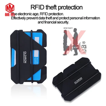 Aliaj de aluminiu Portofel EDC în aer liber Instrument de Buzunar Titularul Cardului de Credit, Cărți de vizită ID Wallet portofel Anti-furt Perie RFID
