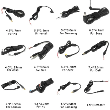 DC Putere de sex Masculin Sfat Conector Cu Cablu / Cablu Pentru Samsung, HP, Dell, Sony, Toshiba Asus, Acer, Lenovo Ramos, Cube Laptop Adaptor