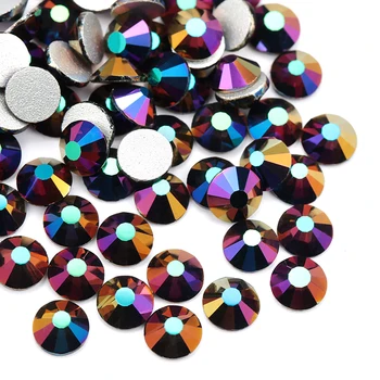 QIAO Noua Serie Metal de Culoare Violet de Sticlă, Cristale Flatback SS16 SS20 SS30 Non Hot-Fix Stras pentru Îmbrăcăminte