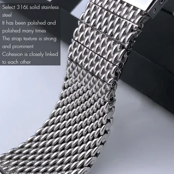 22mm 24mm Înaltă Calitate din Oțel Inoxidabil Ceas Trupa se Potrivesc pentru Breitling SuperOcean 316L Argintiu Curea de Metal Implementa Catarama Bratari