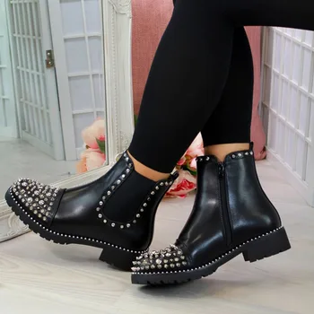 SaraIris Designer De Brand Clasic Cizme Femei Ghete Casual Femei Nit Moda Rotund Toe Alunecare Pe Pantofi De Iarna