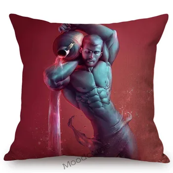 Sexy Fierbinte LGBT Gay Art Zodiac Constelație Atlet Musculos Om de Interior Canapea Pernă de Vis Zână Bucată Jock Masina Pernele de Acoperire