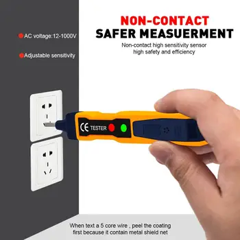 Inteligent Non-contact Pen Alarmă detector de tensiune AC metru Tester Pen Tester Senzor cu Lumina si Buzzer Alarma