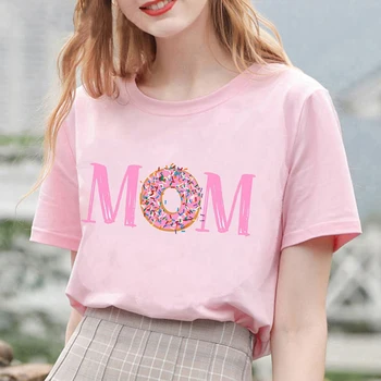 Femei T Shirt MAMA Grafic Gogoși de Imprimare Femeie T-shirt Casual de Vara cu Maneci Scurte Gât O Harajuku Topuri Doamnelor Femei de Îmbrăcăminte