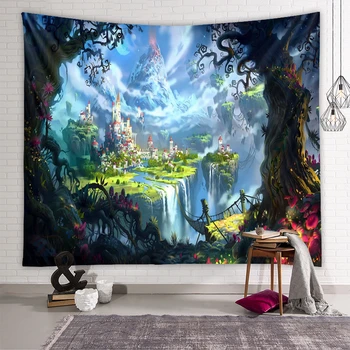 Fantasy Forest Tapiserie De Perete De Arta Covoare Lume De Basm Panza Acasă Dormitor Drom Fundal Decor Picnic Blanke