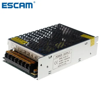 ESCAM 12V 5A 60W Comutatorul de Alimentare Transformator pentru CCTV aparat de Fotografiat de Securitate Sistem de Benzi AC 110V-240V de Intrare DC 12V instrument