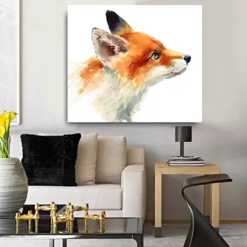 1 Buc Animale Sălbatice Vulpea Roșie HD Print Pe Panza Picturi in Ulei Pentru Living Modern Home Decor de Perete de Arta Imagini