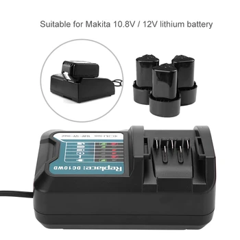 Încărcare rapidă de Litiu, Încărcător de Baterie pentru Makita 10.8 V 12V DC10WD/DC10SB/DC10WC/BL1015/BL1016/BL1021B/BL1041B 100-240V Încărcător