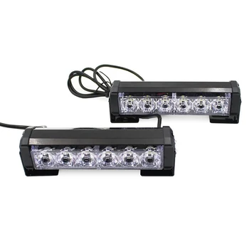 2X6 de Urgență cu LED Strobe Light Bar semnal de Urgență de Avertizare Autovehiculului Strobe Lumină Intermitentă Bar Kit pentru Interior Parbriz/Grila